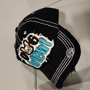 Frenchy Dog Mom Hats.1 pink, 3 black. Velcro back to adjust size